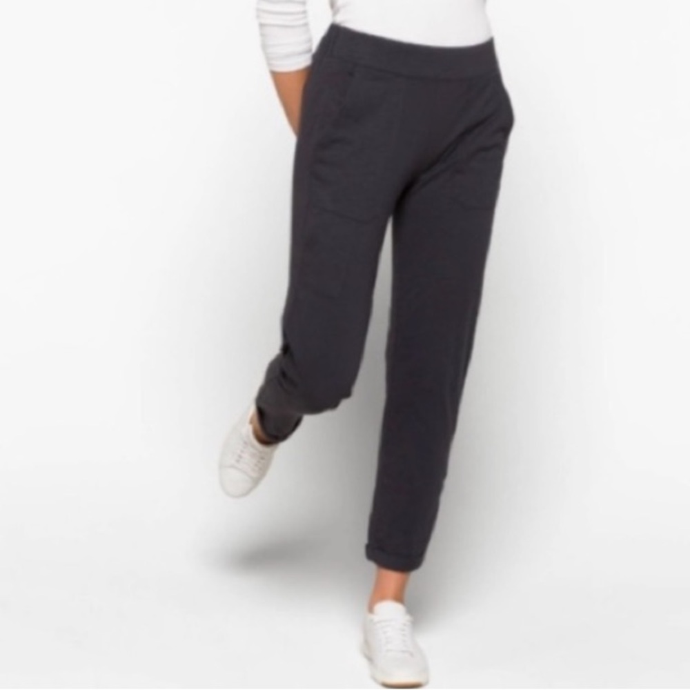 Known Supply 100% Organic Cotton Black Pocket Cuff Leg Joggers Sequoia Pant L